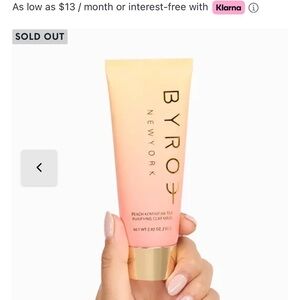 BYROE NWT New York peach kombucha Purifying Clay Mask